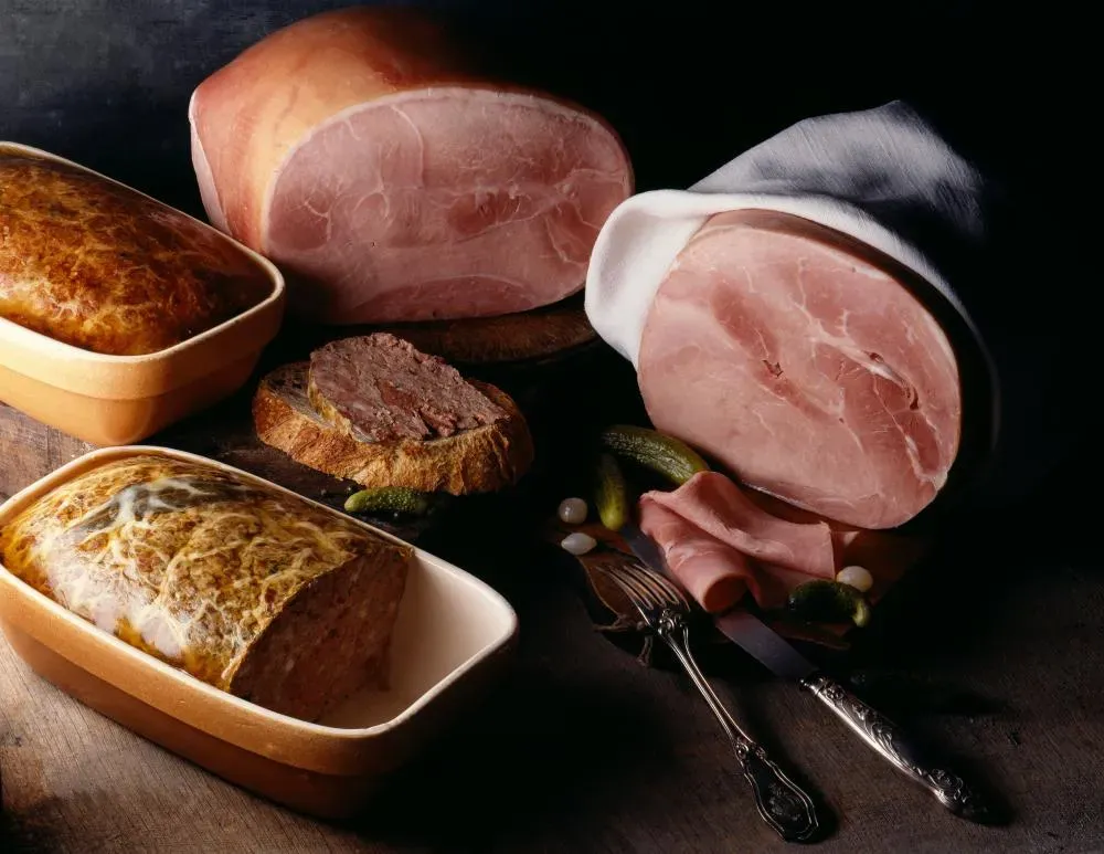 Pate et jambon